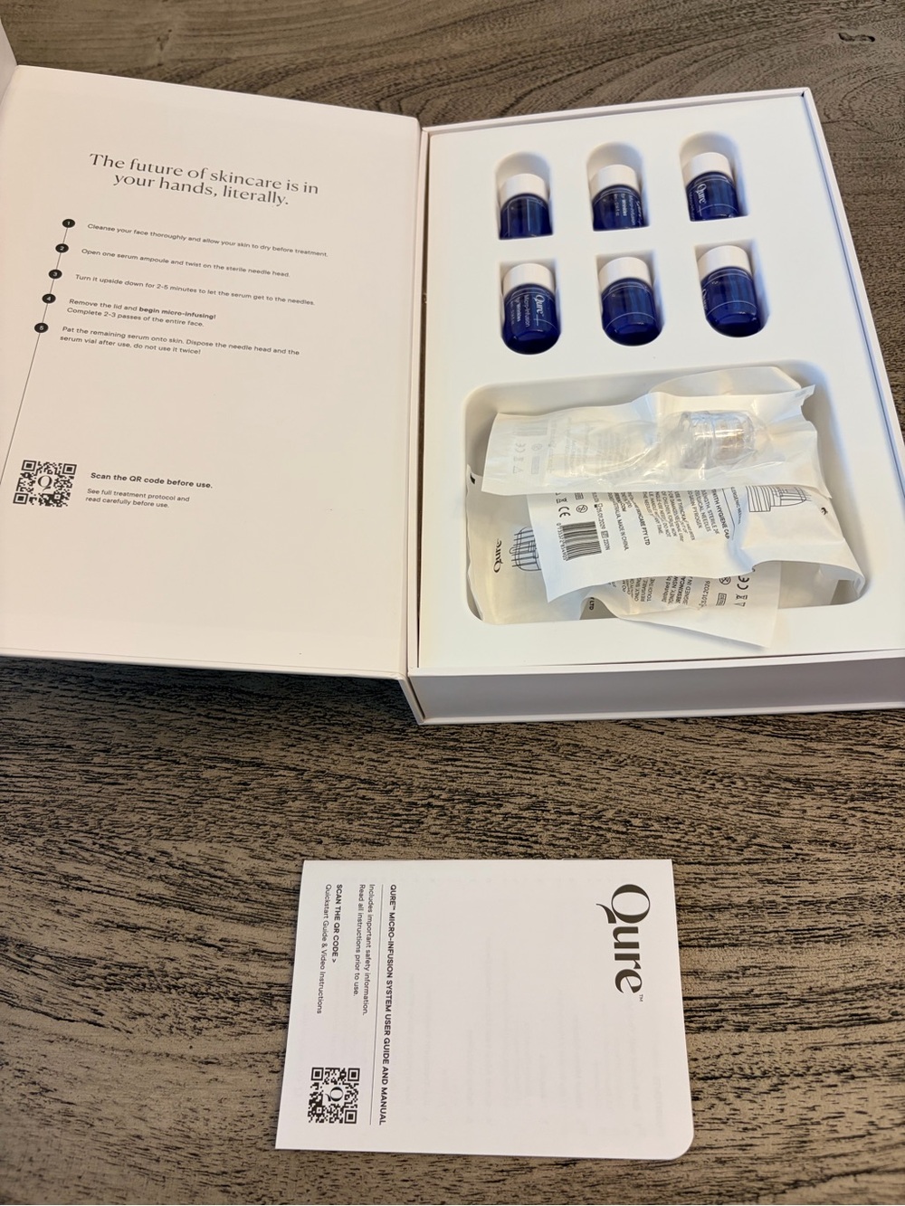 Qure Micro-Infusion Facial System 6 Month Supply Sealed and NIB
